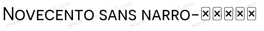 Novecento sans narro字体转换